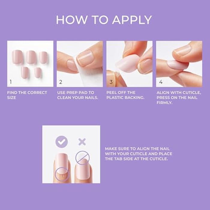 Impress Kiss imPRESS Color Press-On Nails, Sweet Aro (IMC515C) - Image 4